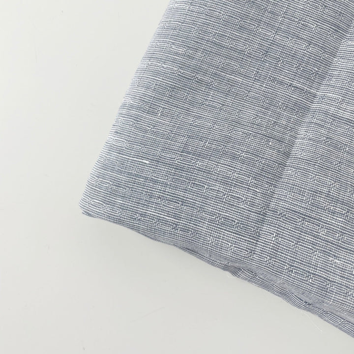 Linen Jacquard Small Pattern Fabric 4888 4887 - The Linen Lab - Grey