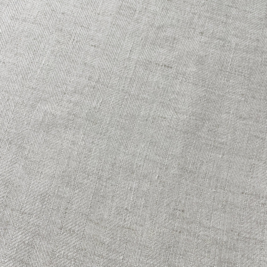 Linen Melange Fabric HBT Herringbone Twill (6667 6668) - The Linen Lab - Light Natural