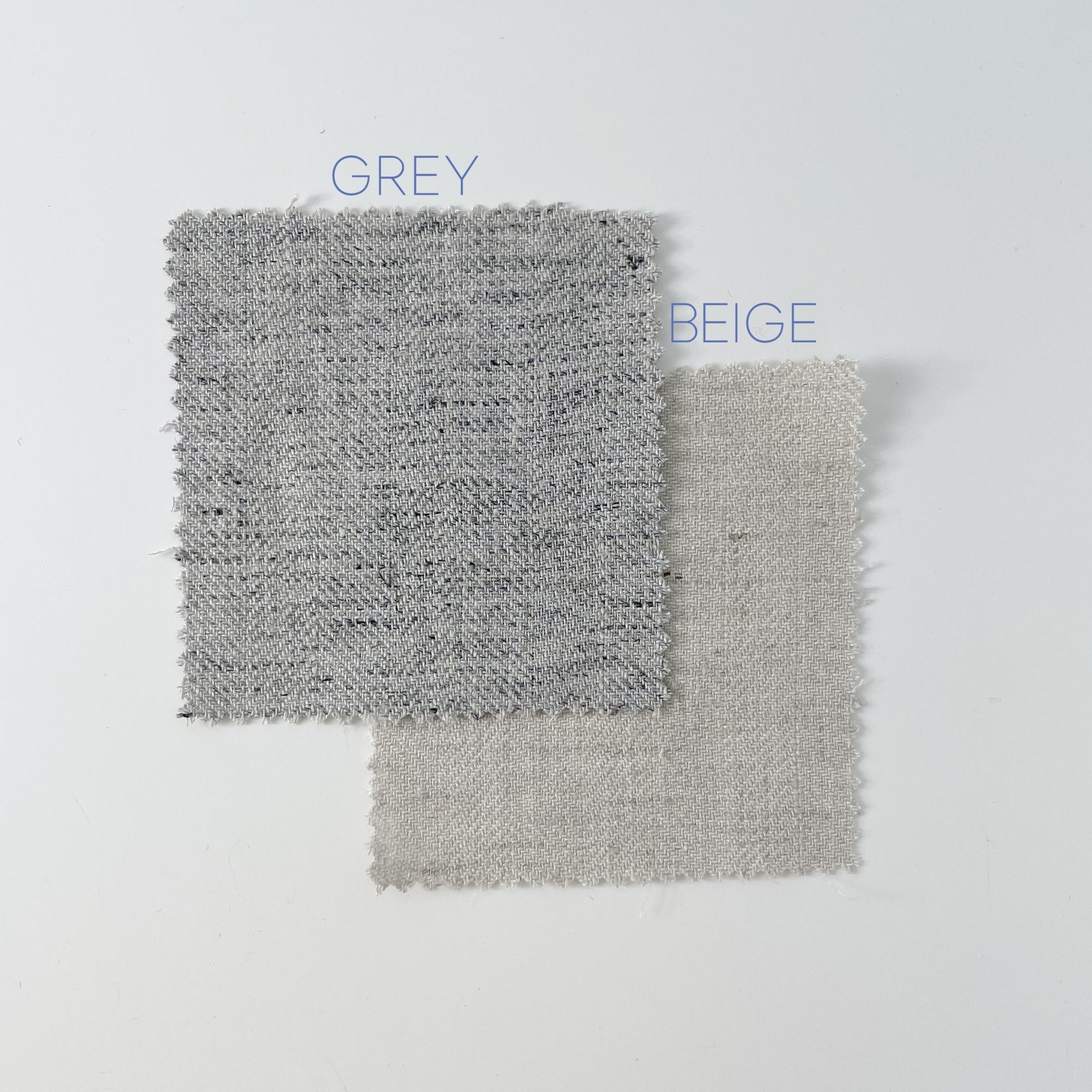Linen Melange Fabric HBT Herringbone Twill (6667 6668) - The Linen Lab - Light Natural