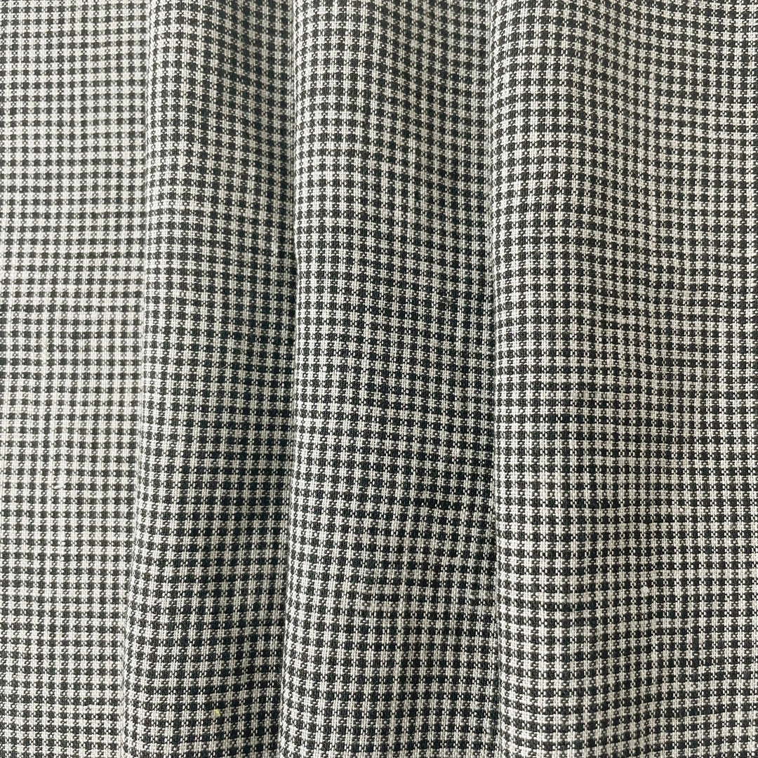 Linen Mini Gingham Check 6793 6794 - The Linen Lab - 6793 BLACK