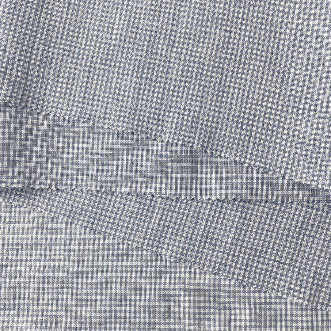 Linen Mini Gingham Check 6793 6794 - The Linen Lab - 6794 BLUE