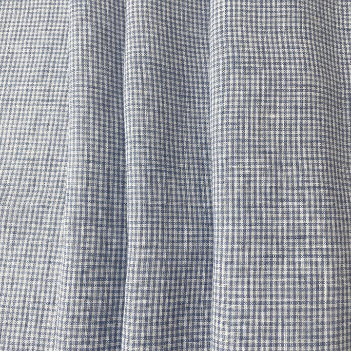 Linen Mini Gingham Check 6793 6794 - The Linen Lab - 6794 BLUE