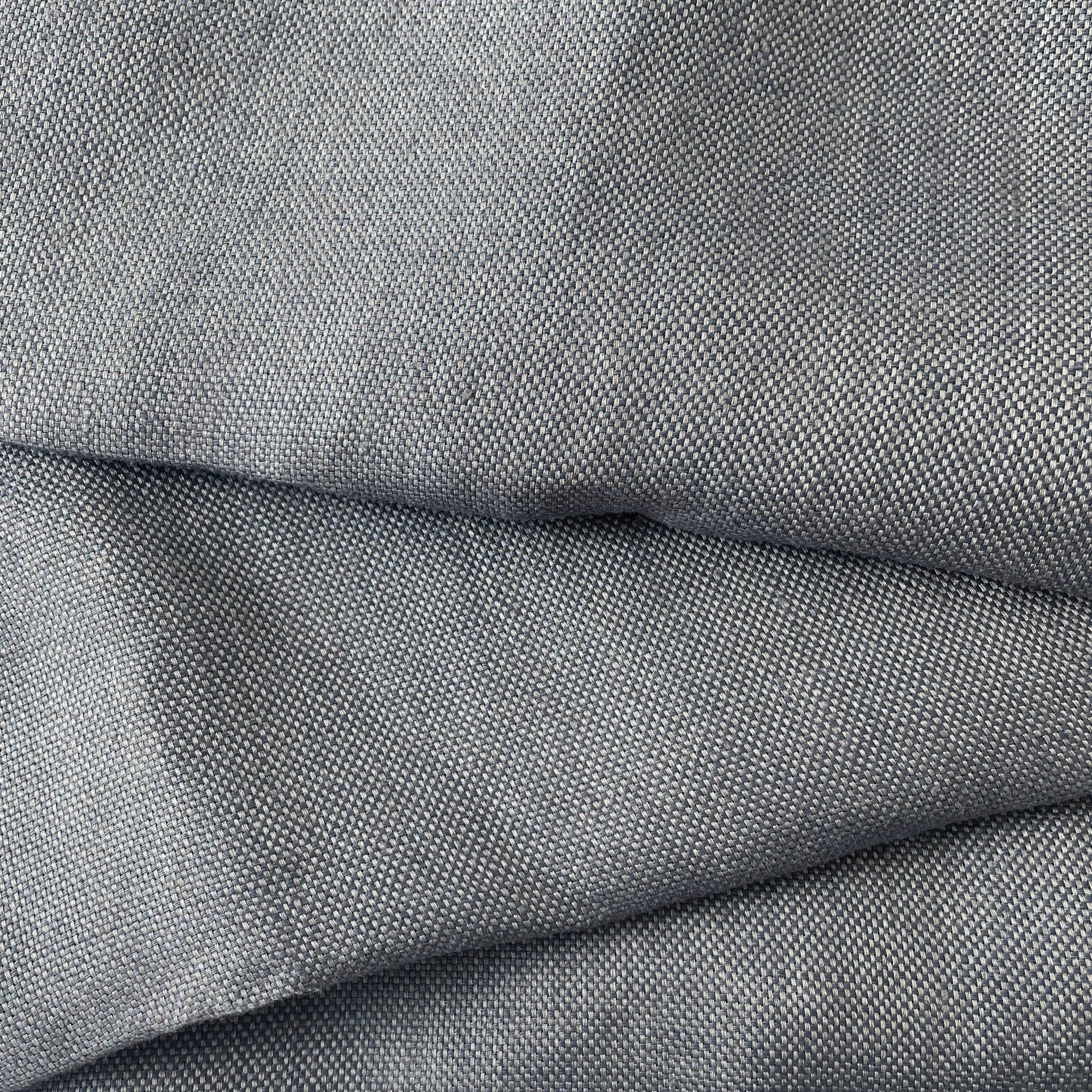 Linen Natural Grey Dot Fabric 7288 7438 - The Linen Lab - Grey