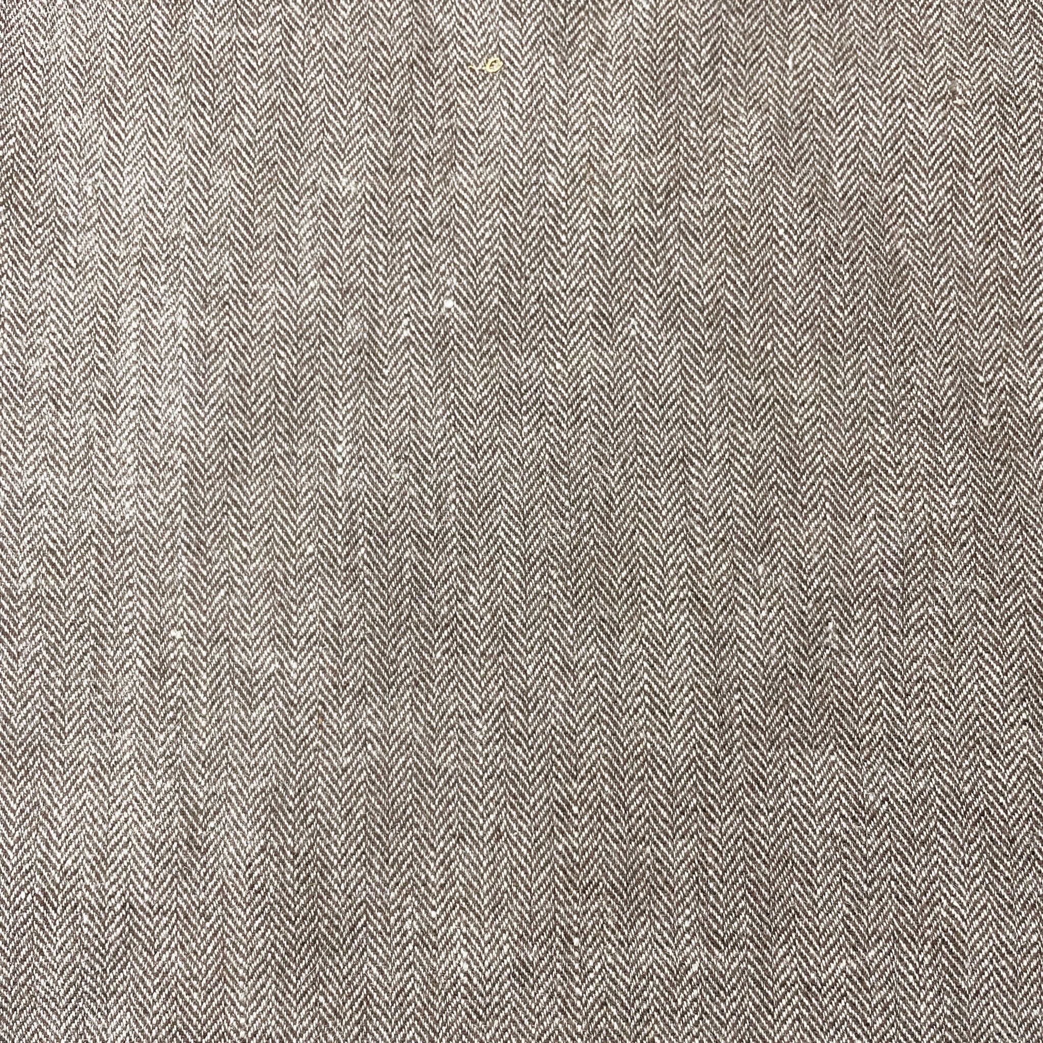 Linen Nylon Wool HBT Fabric 7009 7004 7013 7010 - The Linen Lab - 7004 D/BROWN
