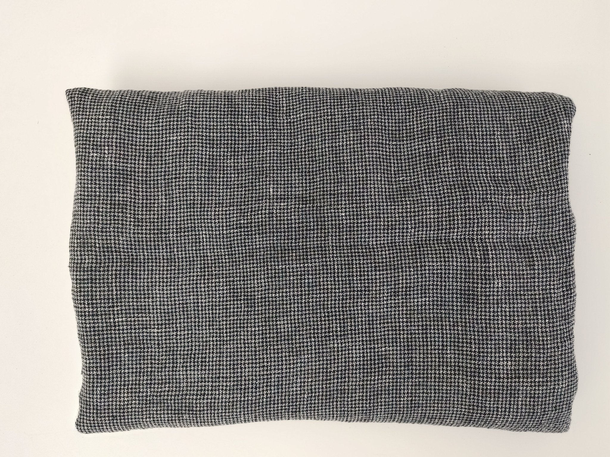 Linen Polyester Houndstooth Starcheck High-Twisted Yarn 7166 - The Linen Lab - Grey