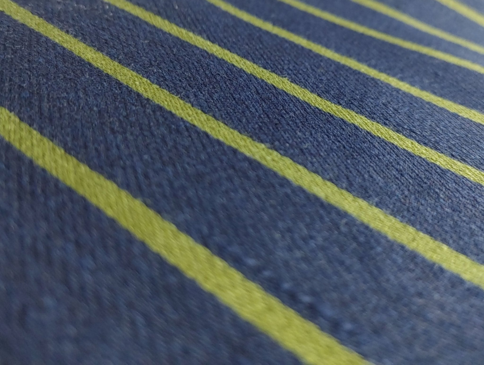 Linen Polyester Stretch Fabric with Satin Weave Stripe Pattern 6038 - The Linen Lab - Navy