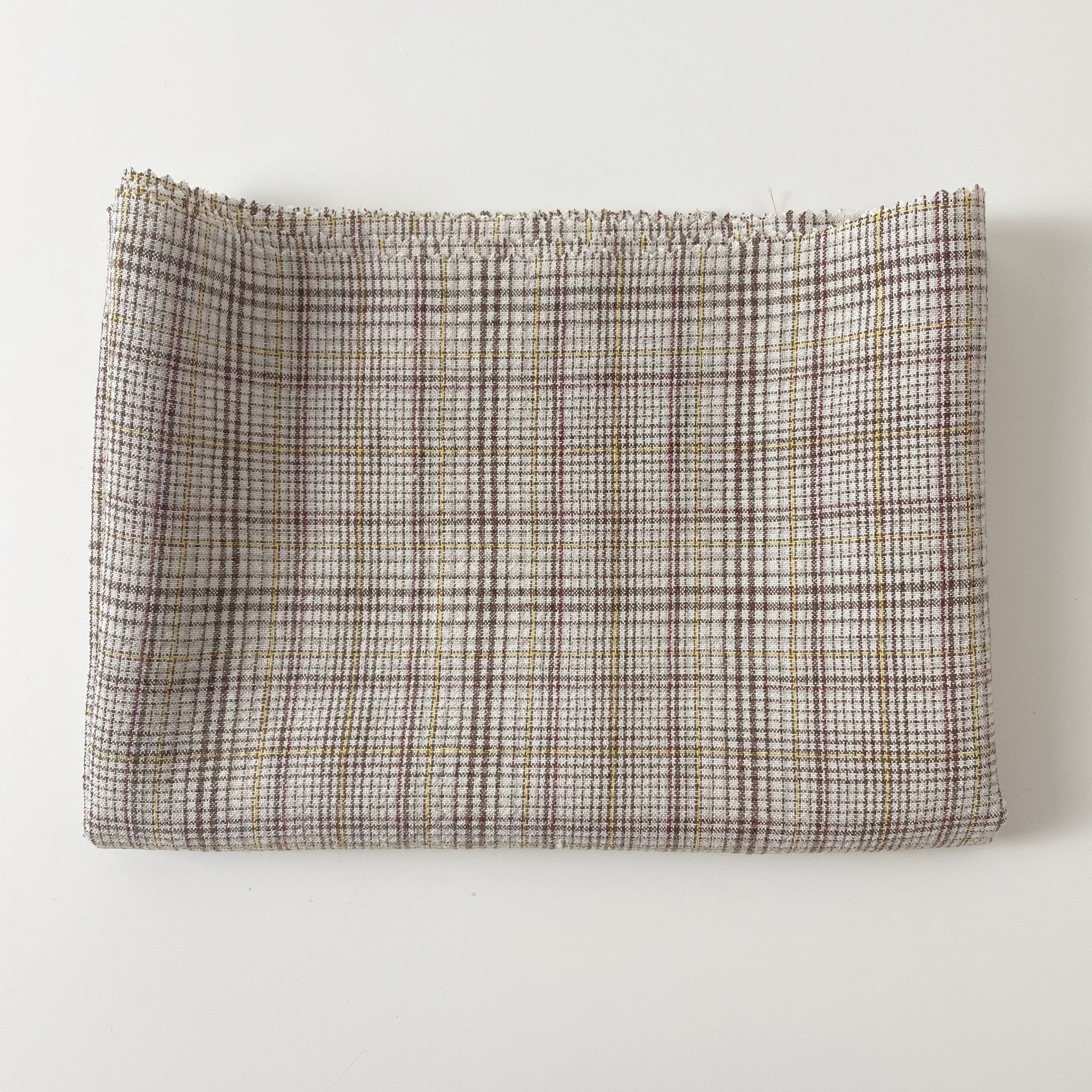 Linen Rayon Cotton Check Fabric 7377 - The Linen Lab - 7377 CHECK