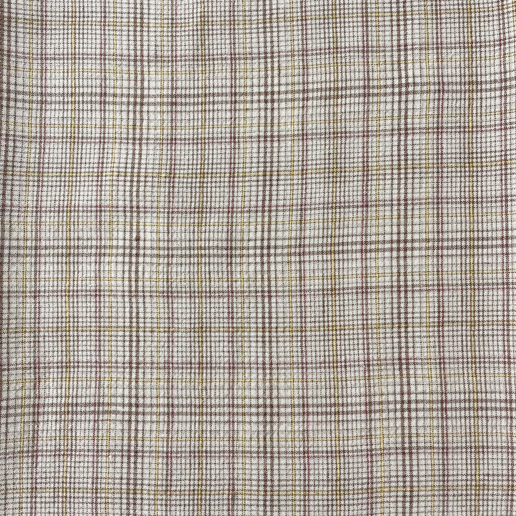 Linen Rayon Cotton Check Fabric 7377 - The Linen Lab - 7377 CHECK