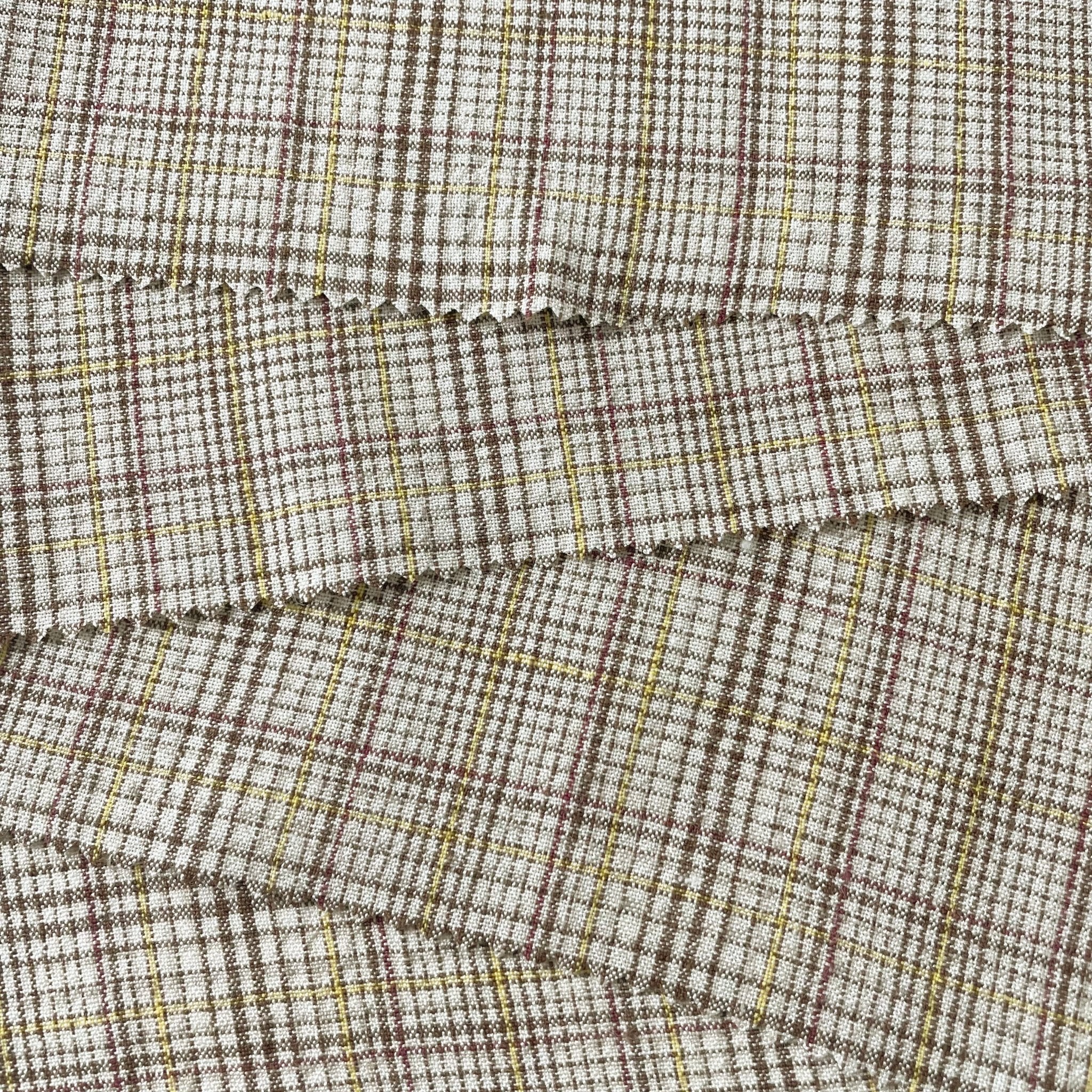 Linen Rayon Cotton Check Fabric 7377 - The Linen Lab - 7377 CHECK