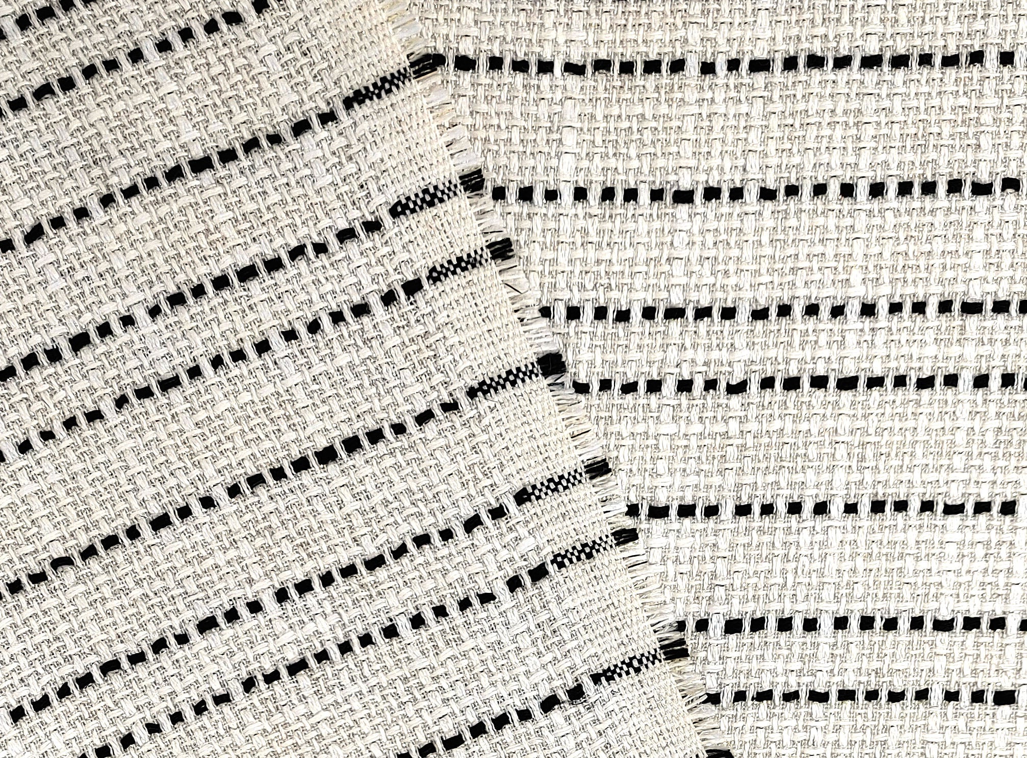 Linen Rayon Natural Hue Tweed Stripe with Metallic Lurex Yarn 3175 - The Linen Lab - Natural