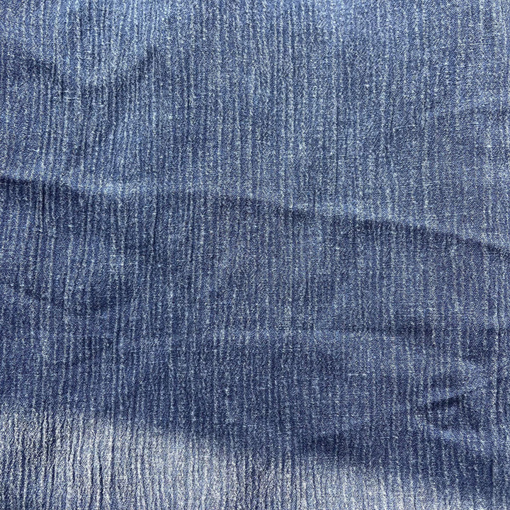 Linen Rayon Pigment Bio-washed Fabric with Wrinkle Effect - The Linen Lab - dark green