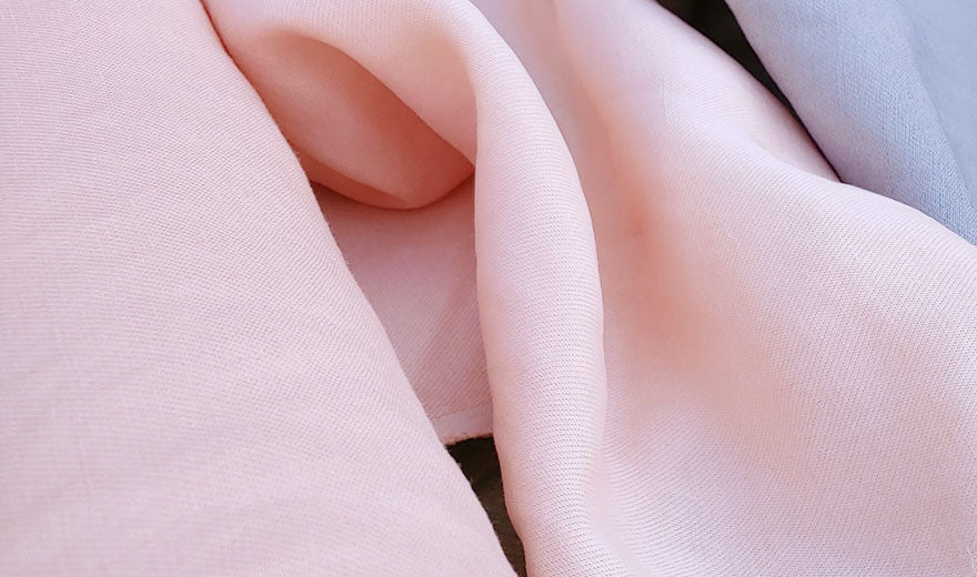 Linen Rayon Satin Fabric (2911 2696) - The Linen Lab - pink