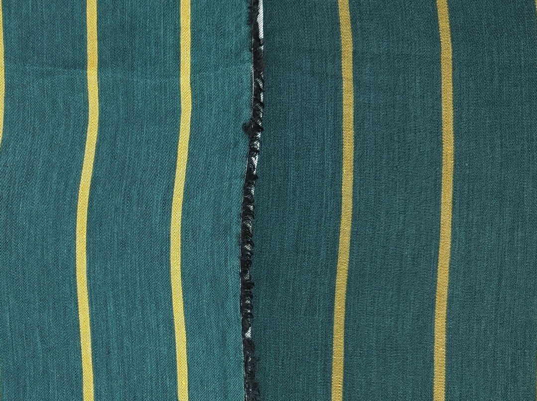 Linen Rayon Satin Stripe Fabric 6567 6568 - The Linen Lab - Green