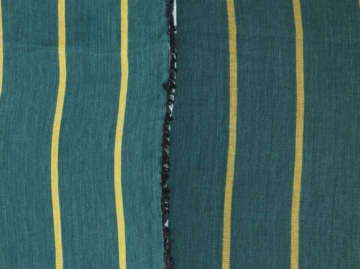 Linen Rayon Satin Stripe Fabric 6567 6568 - The Linen Lab - Green