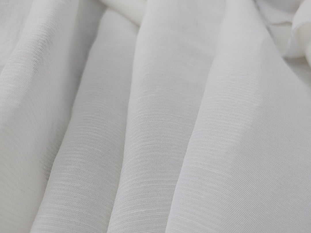 Linen Rayon Solid Fabric with Subtle Wrinkle Effect 7382 7434 - The Linen Lab - Orange