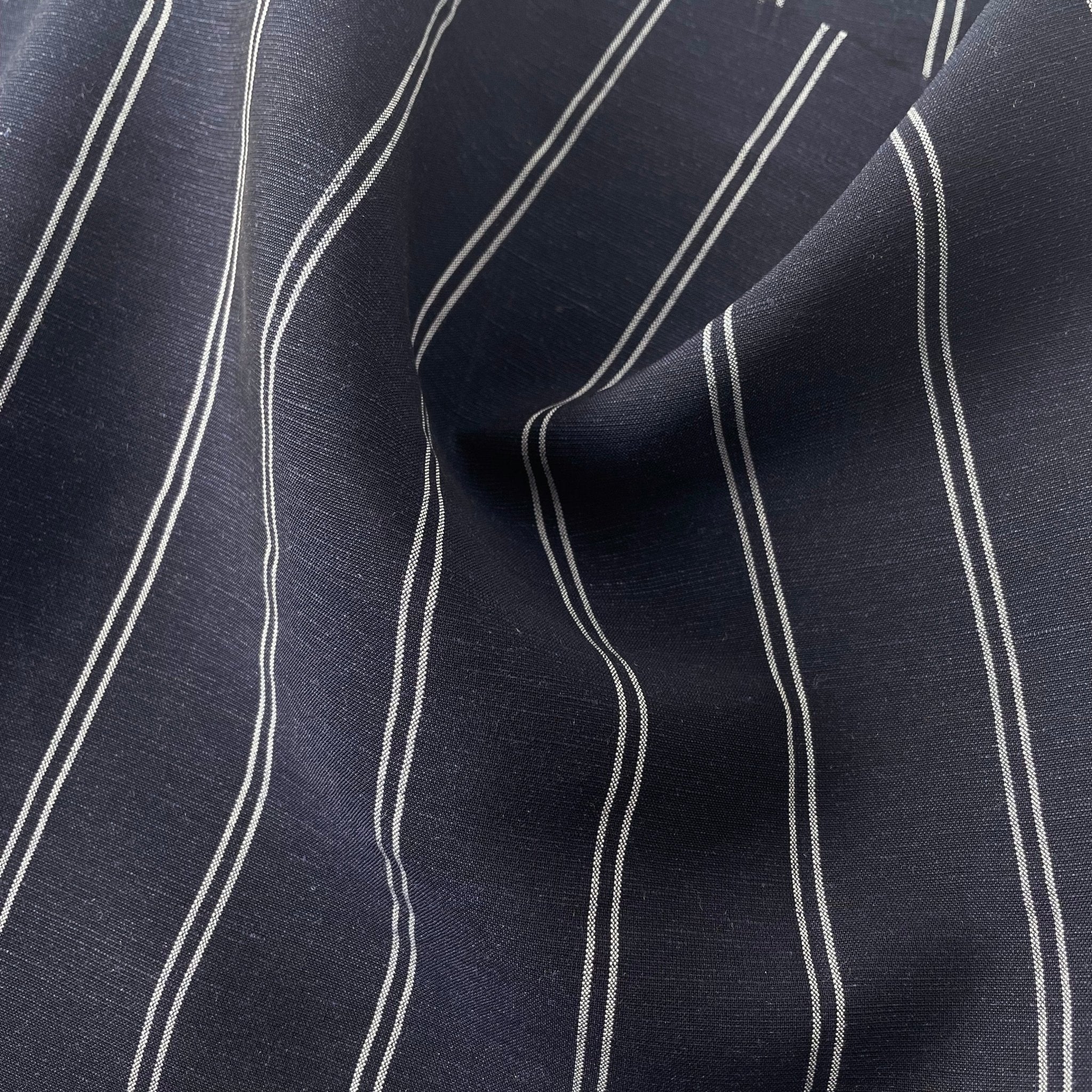 Linen Tencel Rayon Stripe Fabric 6942 - The Linen Lab - 6942