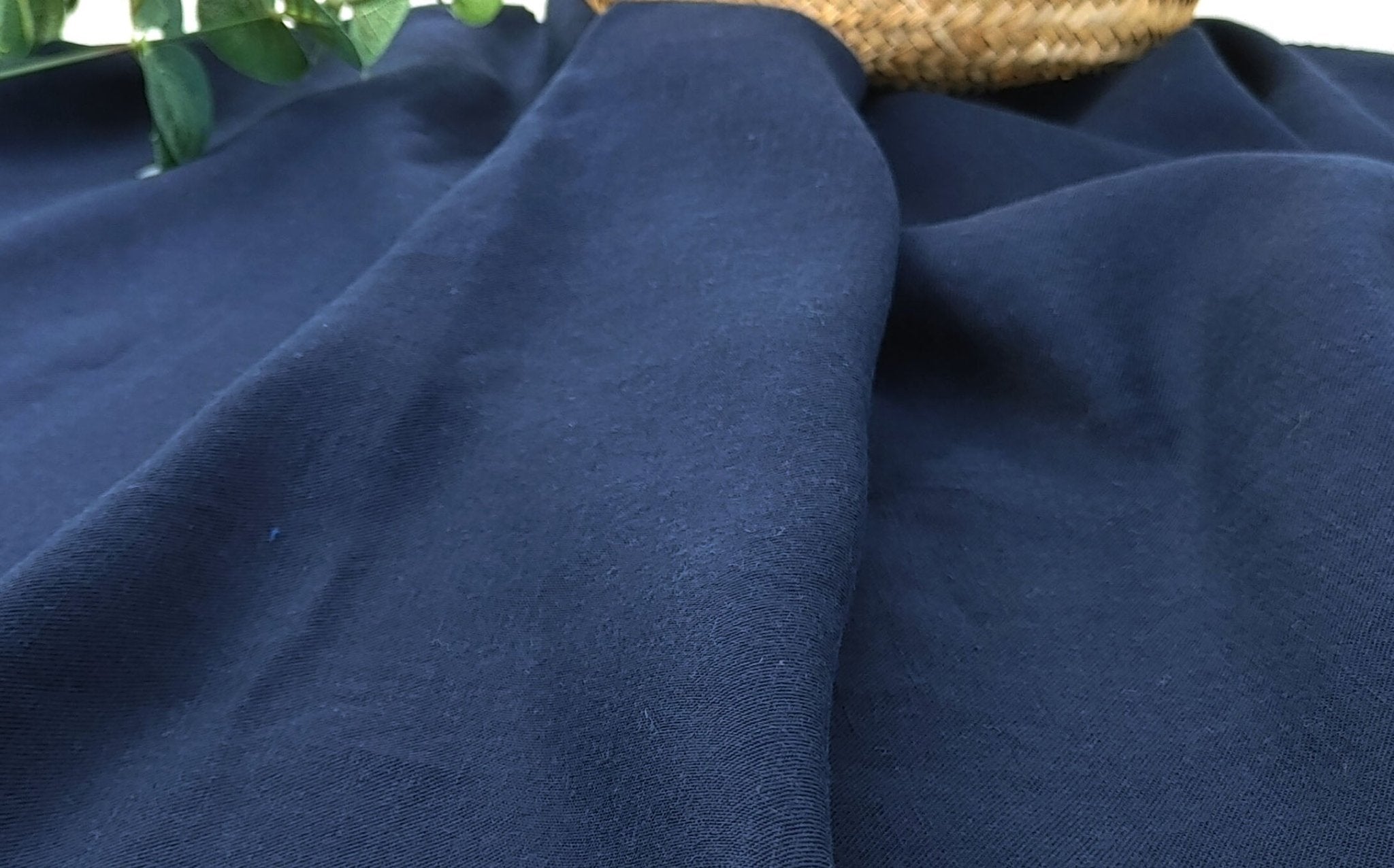 Linen Tencel Twill Fabric for Versatile and Elegant Creations 3217 6895 3530 - The Linen Lab - Navy