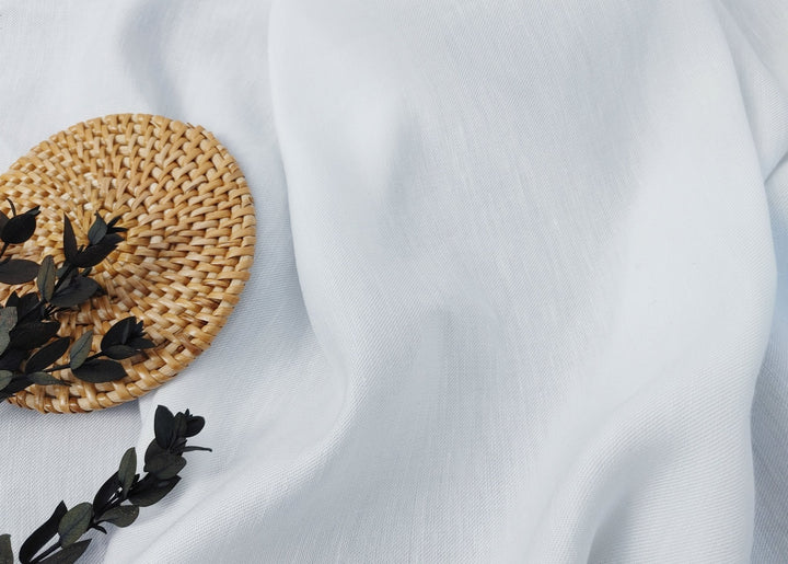 Linen Tencel Twill Fabric for Versatile and Elegant Creations 3217 6895 3530 - The Linen Lab - White