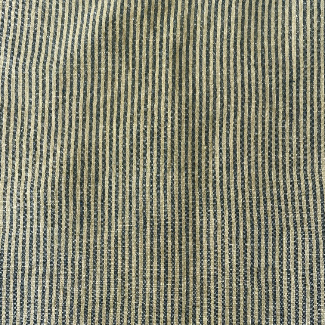 Linen Thin Stripe Fabric 6267 6495 6496 - The Linen Lab - Yellow