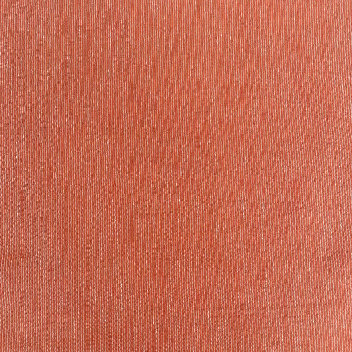 Linen Thin Stripe Fabric - The Linen Lab - Orange