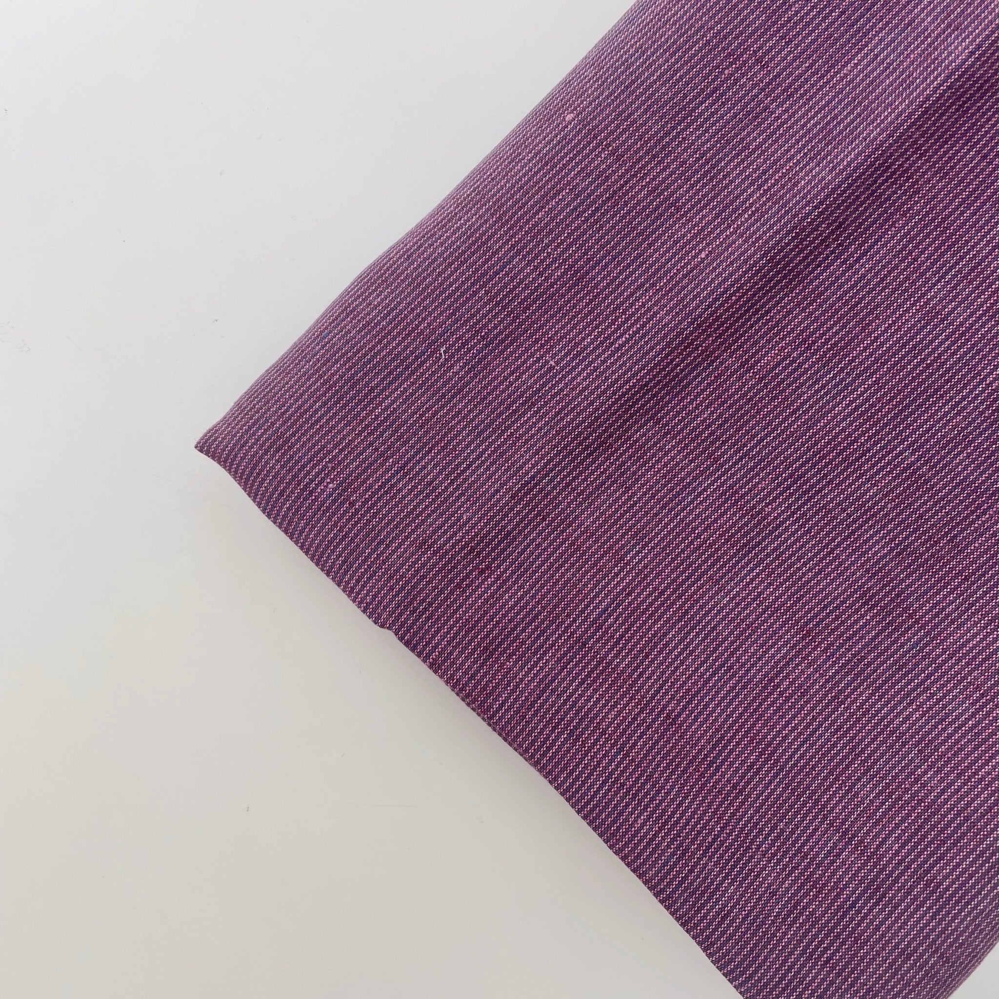 Linen Violet Stripe Fabric 6755 - The Linen Lab - Violet