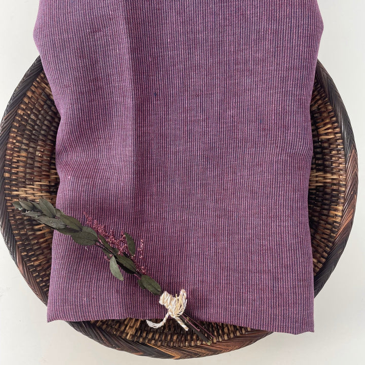 Linen Violet Stripe Fabric 6755 - The Linen Lab - Violet