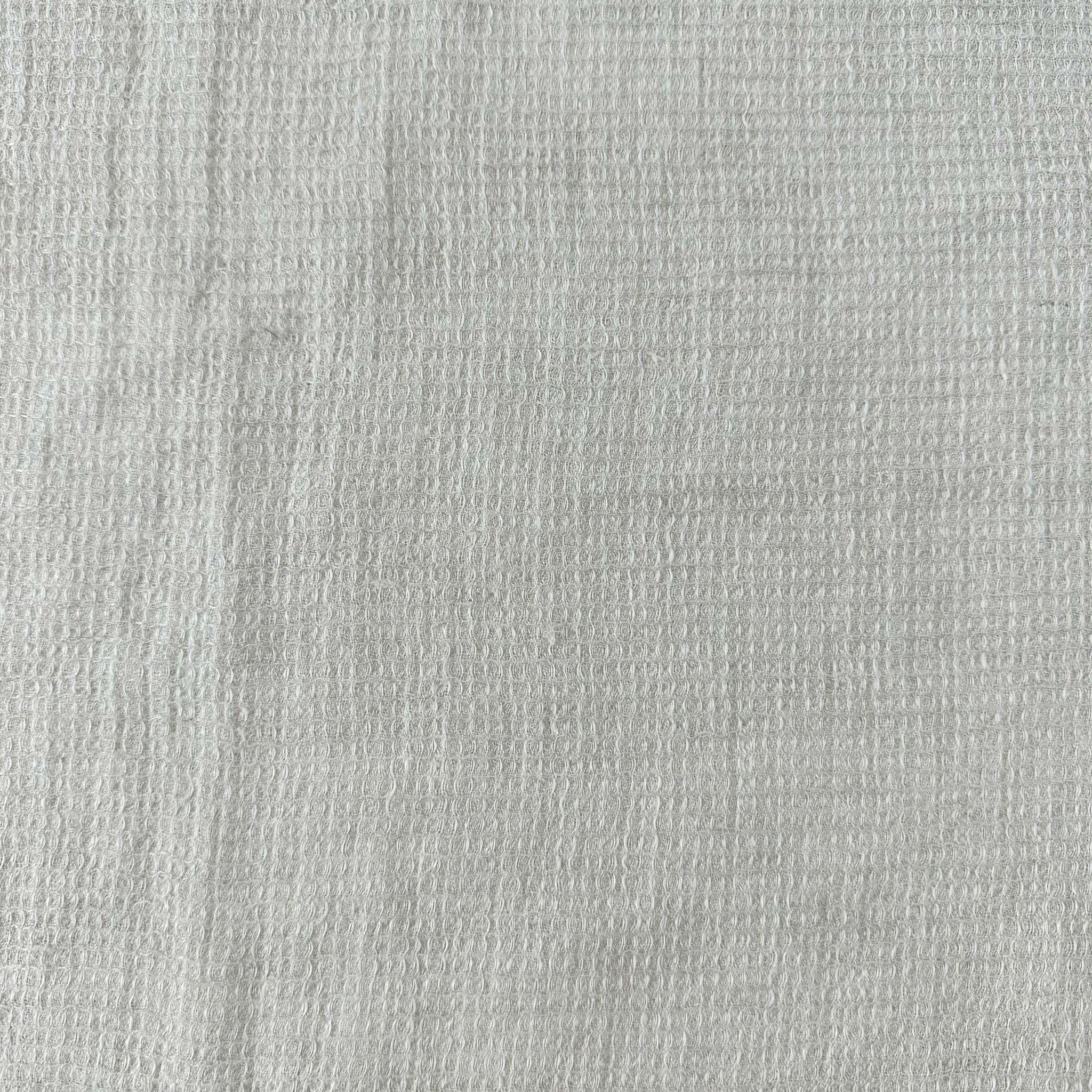 Linen Waffle Tweed Fabric 7349 7350 - The Linen Lab - Natural