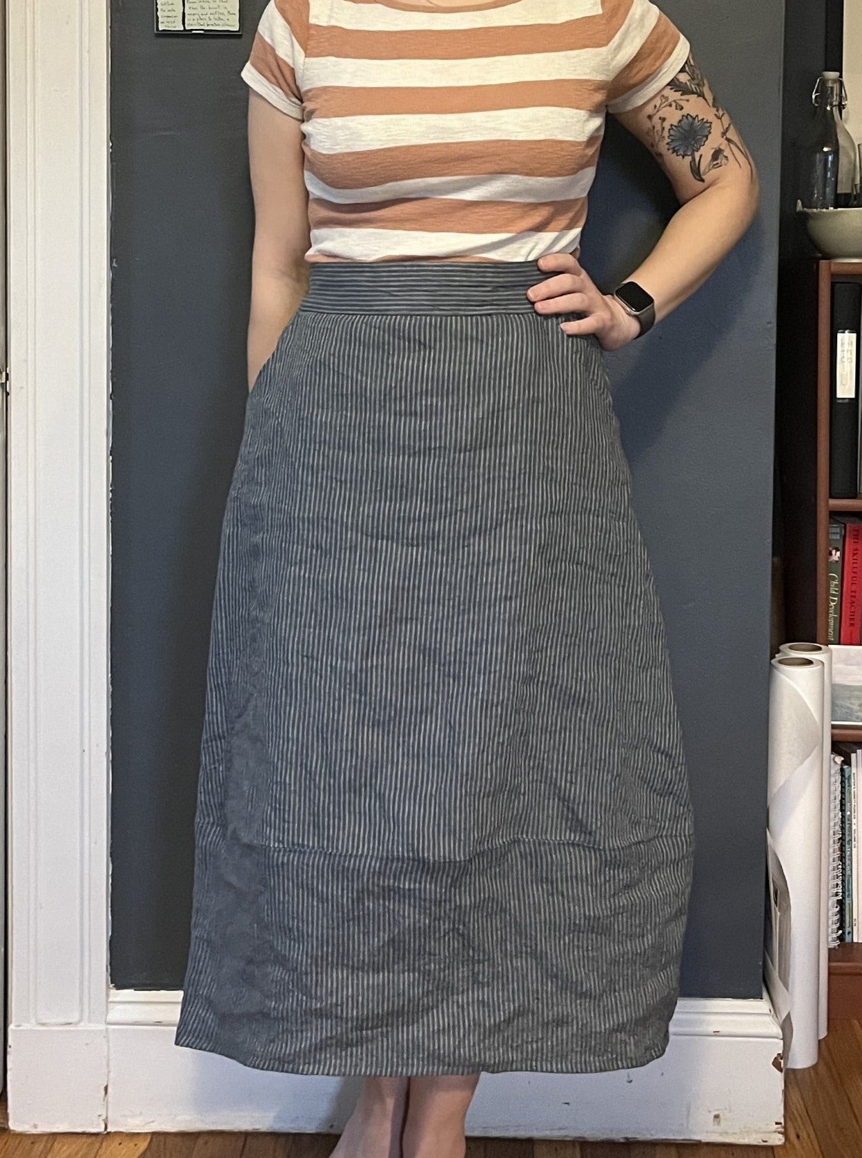 Lotus Jar Skirt Pattern Digital File Download - The Linen Lab -