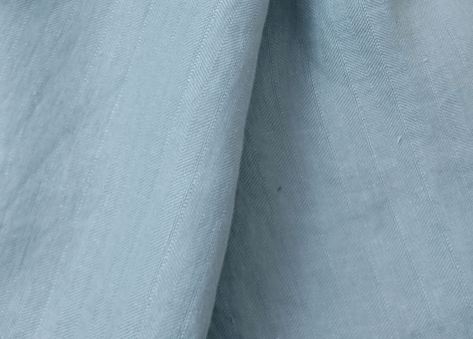 Mint Elegance: 100% Linen HBT Herringbone Twill Fabric with High Density Weave 7833 - The Linen Lab - Mint