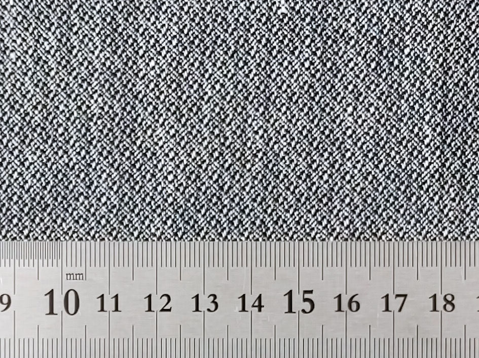 Monochrome Elegance: Linen Cotton Dobby Fabric 3946 - The Linen Lab - Gray