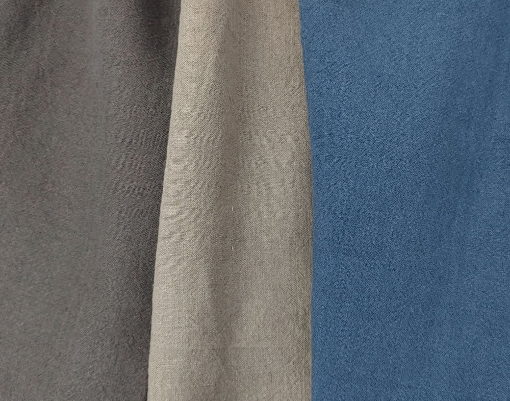 Premium 100% Linen Fabric - 9S High Twisted Yarn for Luxurious Textiles and Crafting Excellence 6772 6481 6480 - The Linen Lab - Blue
