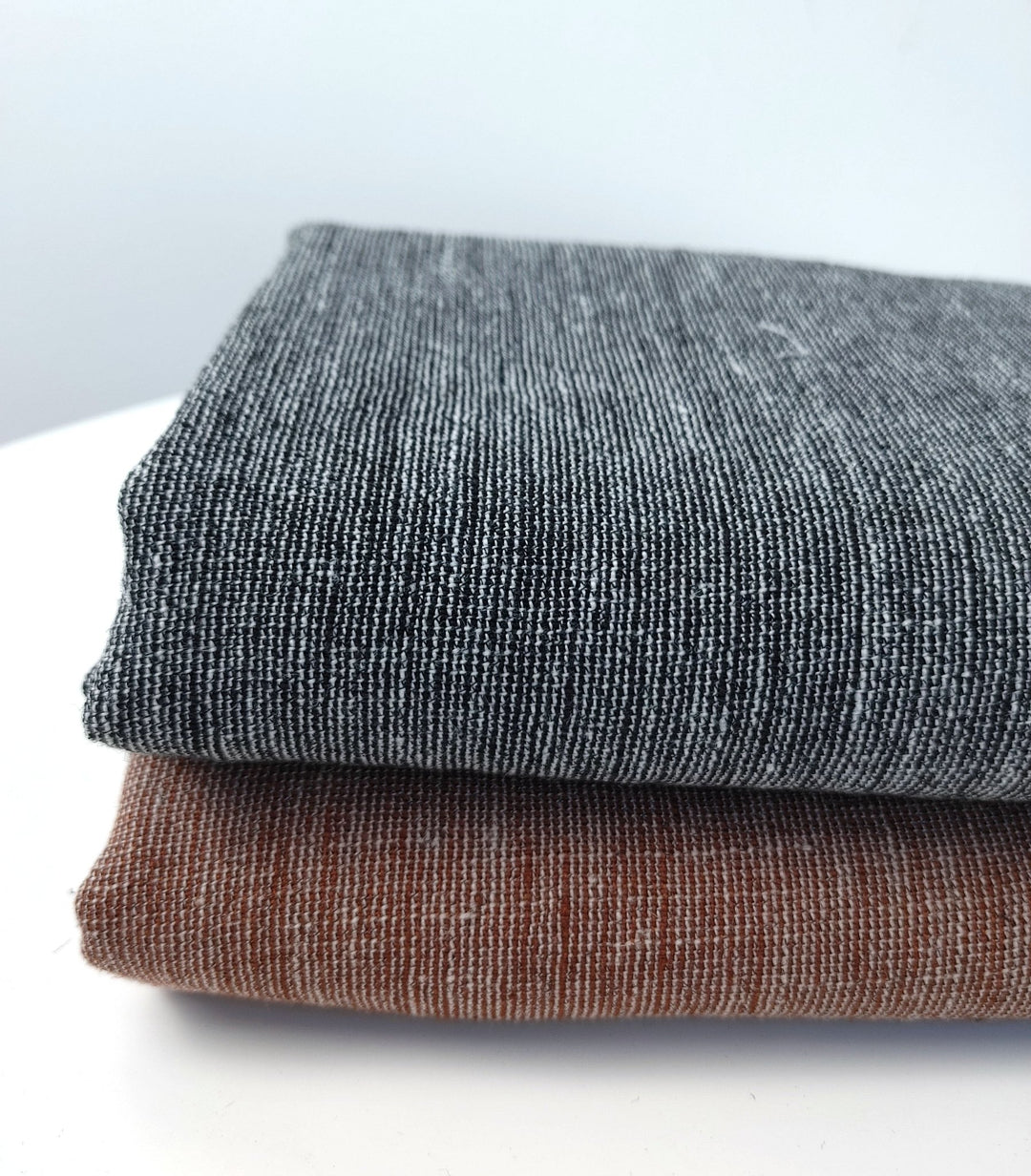 Premium Linen Polyester High Twisted Yarn, 2-Tone Effect Fabric for Elegant Creations 4811 6316 - The Linen Lab - Gray