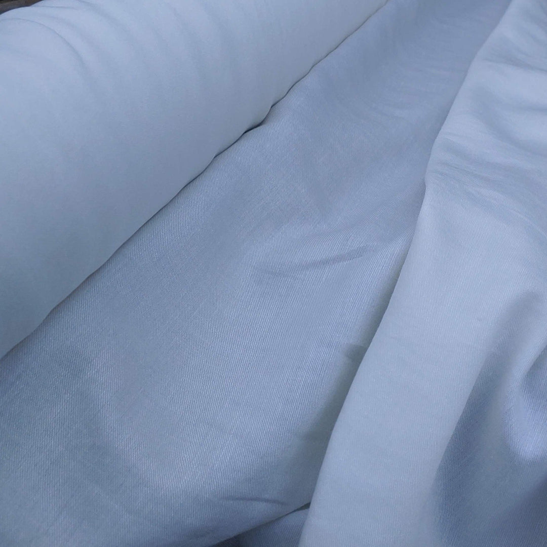 Ramie Cotton Satin Fabric (2817) - The Linen Lab - White
