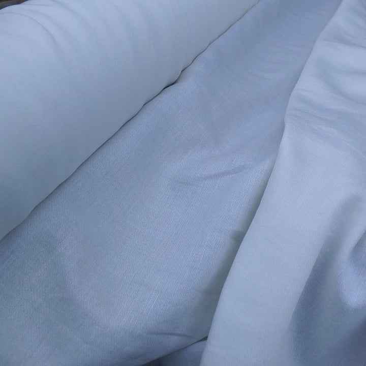 Ramie Cotton Satin Fabric (2817) - The Linen Lab - White