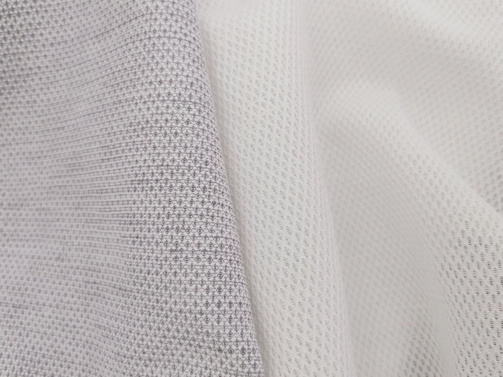 Rhombus Linen Cotton Fabric V-Shape Heald Medium Weight 4675 4351 - The Linen Lab - Grey