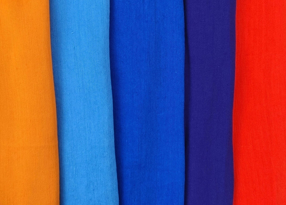 Satin Elegance: Linen Rayon Fabric with Polished Satin Weave 6090 6620 6659 7472 7293 - The Linen Lab - Red