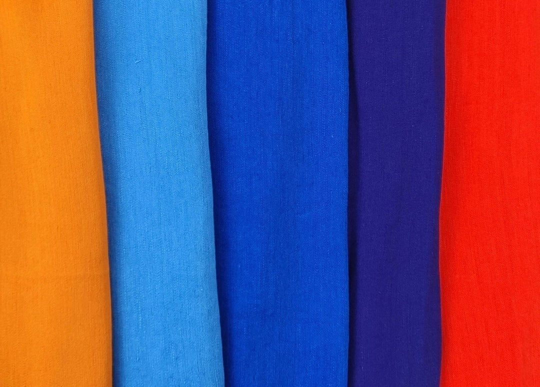 Satin Elegance: Linen Rayon Fabric with Polished Satin Weave 6090 6620 6659 7472 7293 - The Linen Lab - Red