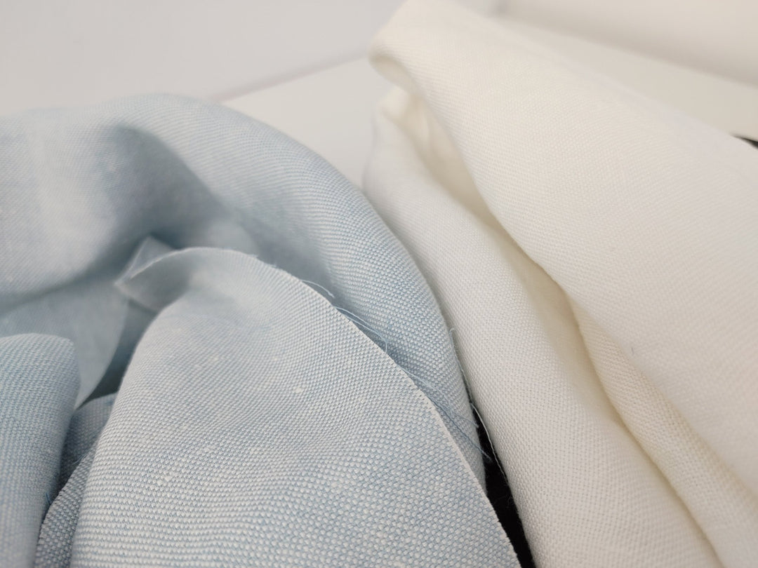 Silk Linen Canvas Mat Fabric 6555 6935 6494 - The Linen Lab - Blue