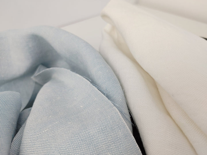 Silk Linen Canvas Mat Fabric 6555 6935 6494 - The Linen Lab - Blue