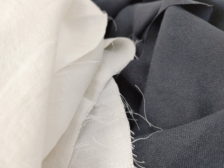 Silk Linen Canvas Mat Fabric 6555 6935 6494 - The Linen Lab - Blue