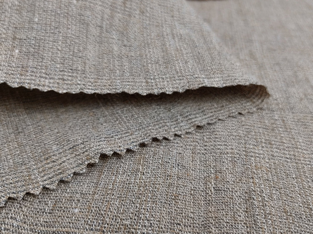 Sophisticated Threads: Linen Polyester Glen Plaid with Twisted Yarn 7121 7122 7611 - The Linen Lab - Beige