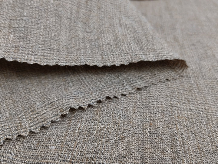 Sophisticated Threads: Linen Polyester Glen Plaid with Twisted Yarn 7121 7122 7611 - The Linen Lab - Beige