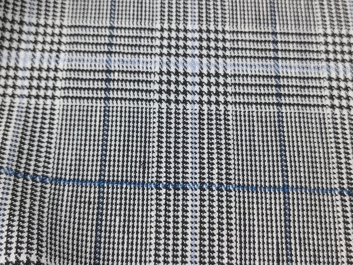 Urban Plaid Flex: Linen Rayon Polyester PU Stretch Twill Fabric 6233 6234 - The Linen Lab - Orange