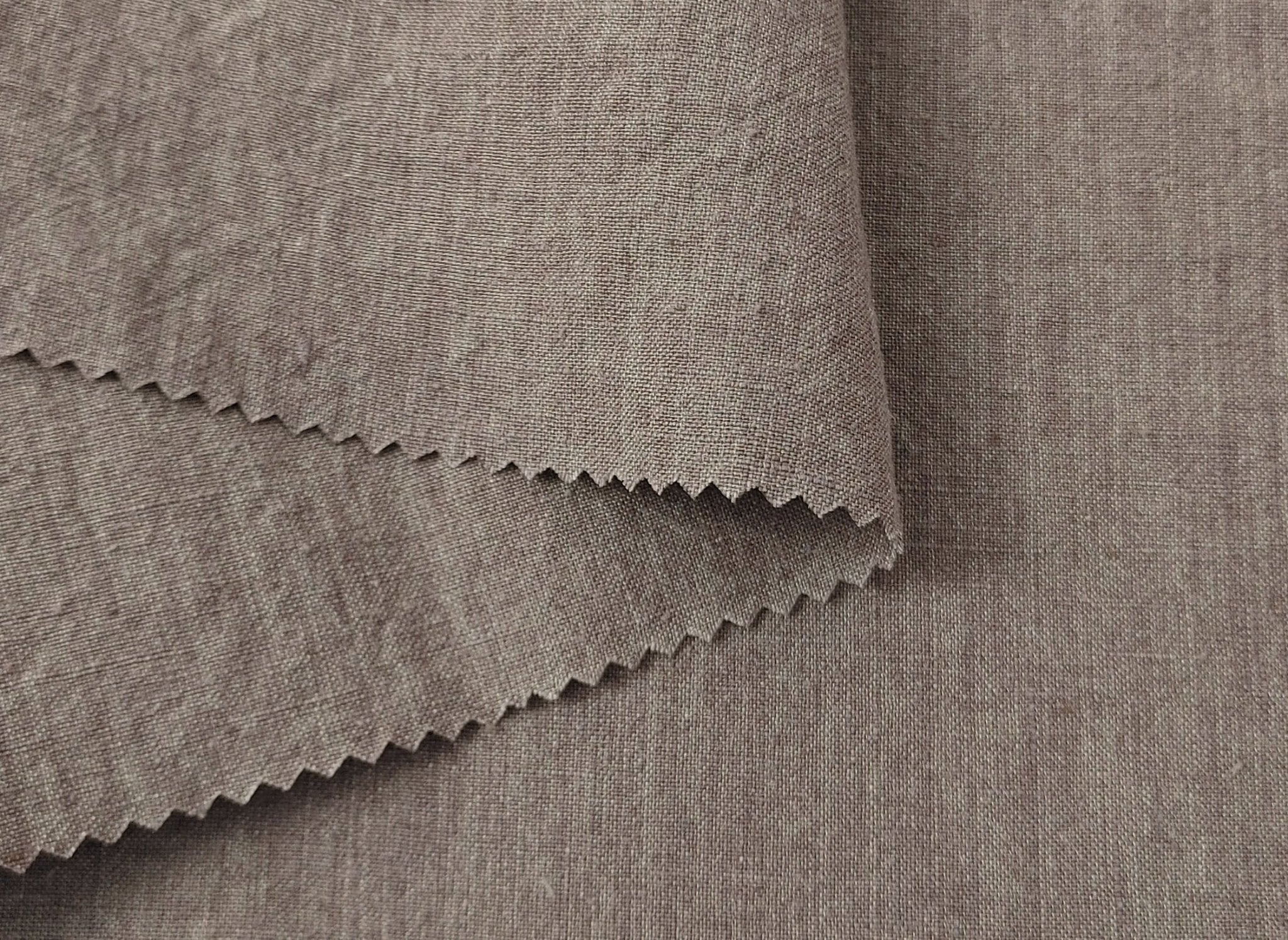 Vintage Dyed Medium Weight Linen Ramie Cotton Fabric with Plain Weave 7820 7771 7770 7819 - The Linen Lab - Khaki(Light)