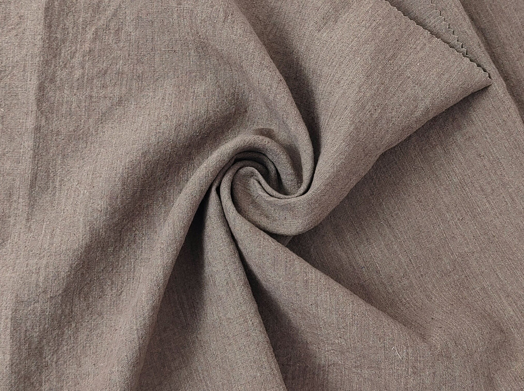 Vintage Dyed Medium Weight Linen Ramie Cotton Fabric with Plain Weave 7820 7771 7770 7819 - The Linen Lab - Khaki(Light)