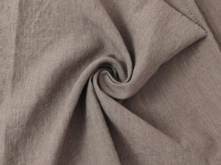 Vintage Dyed Medium Weight Linen Ramie Cotton Fabric with Plain Weave 7820 7771 7770 7819 - The Linen Lab - Khaki(Light)