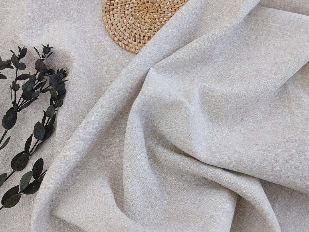 Vintage Dyed Medium Weight Linen Ramie Cotton Fabric with Plain Weave 7820 7771 7770 - The Linen Lab - Grey