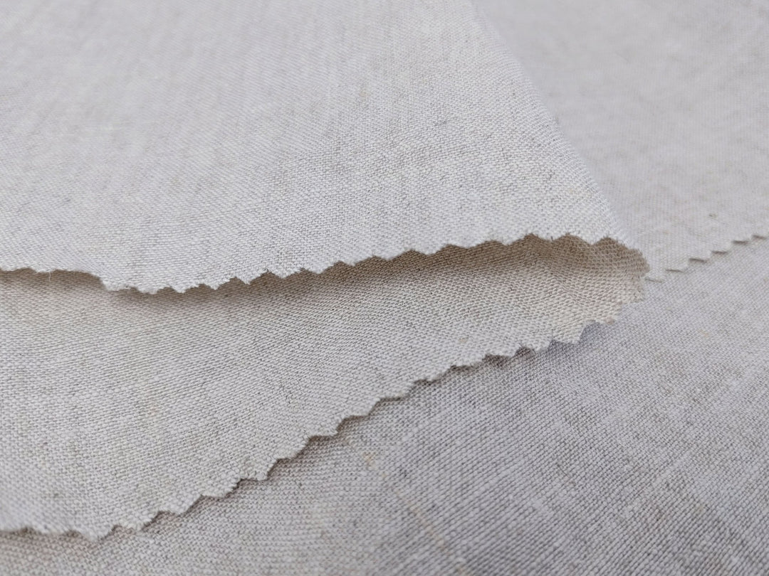 Vintage Dyed Medium Weight Linen Ramie Cotton Fabric with Plain Weave 7820 7771 7770 - The Linen Lab - Grey