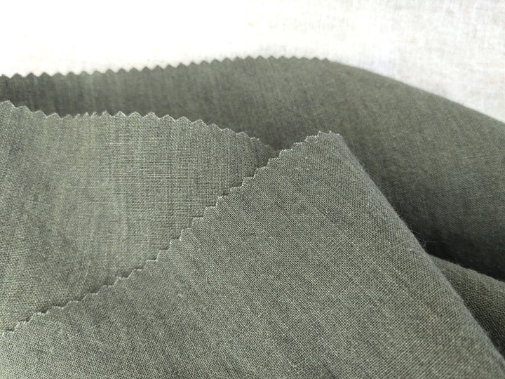 Vintage Dyed Medium Weight Linen Ramie Cotton Fabric with Plain Weave 7820 7771 7770 - The Linen Lab - Grey