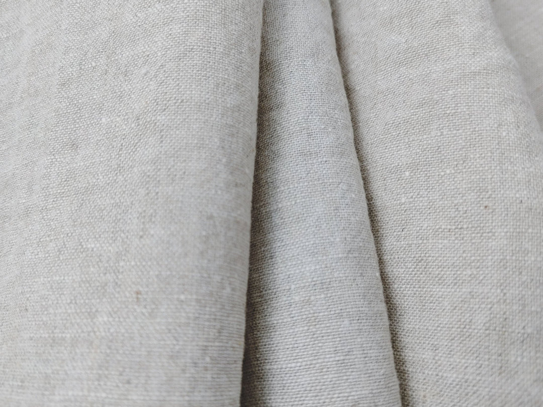 Vintage Dyed Medium Weight Linen Ramie Cotton Fabric with Plain Weave 7820 7771 7770 - The Linen Lab - Grey